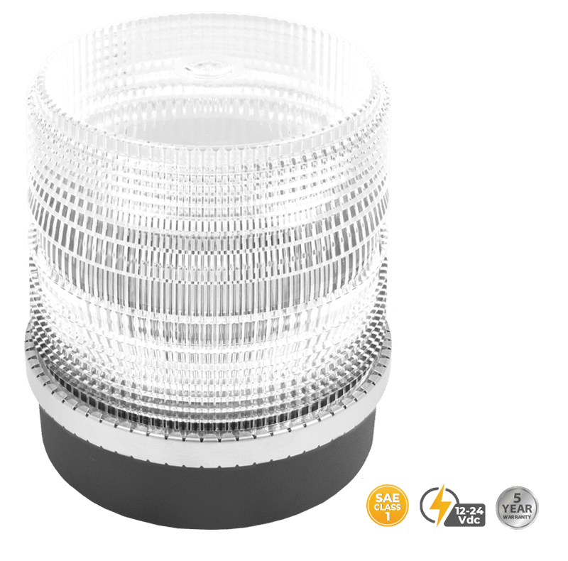 AMBER MEDIUM PROFILE FLEET LED BEACON #200S-12V-CA