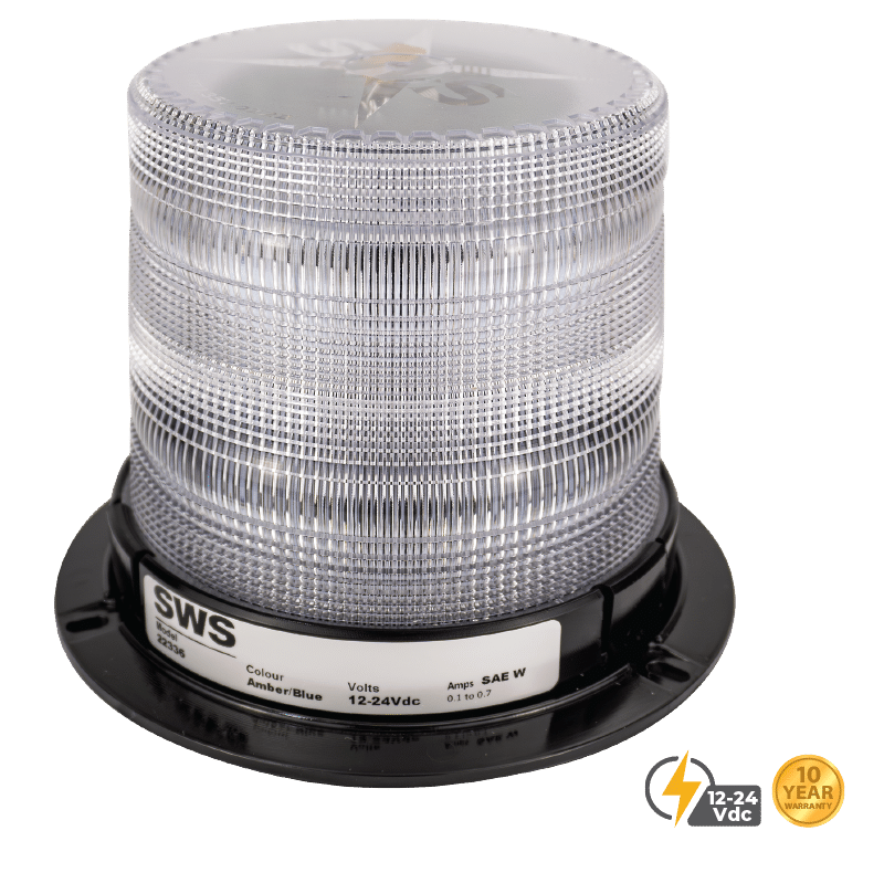 AMBER / BLUE MEDIUM PROFILE DUAL COLOUR LED BEACONS #22336