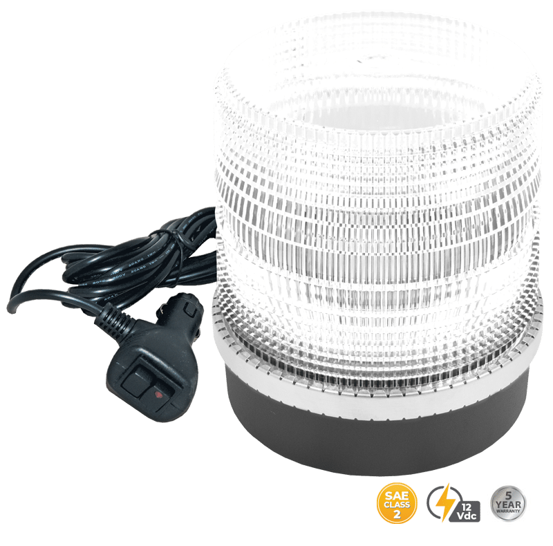 AMBER EMITTING MEDIUM PROFILE MAGNETIC MOUNT FLEET LED BEACON #200SM-12V-CA