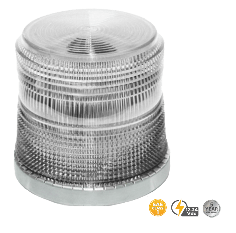 AMBER LOW PROFILE PERMANENT MOUNT FLEET SERIES LED BEACON #20756