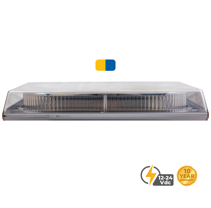 DUAL COLOUR AMBER BLUE 16” SLIM PROFILE FLEET PLUS LED MINIBAR #S16399