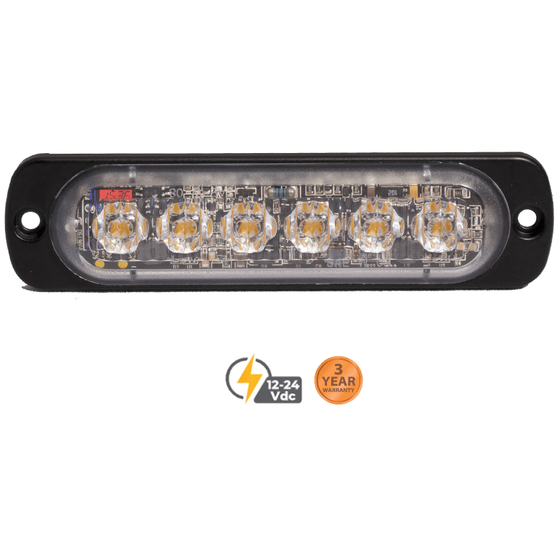 ULTRA SLIM PROFILE AMBER 6 LED PERIMETER LIGHT SURFACE MOUNT #80258