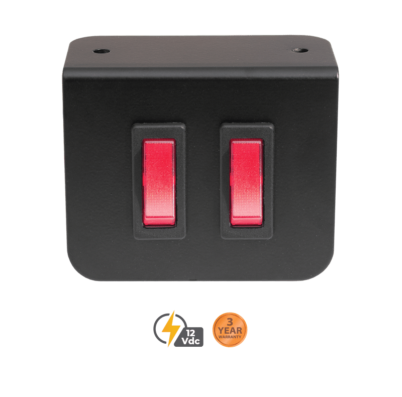 SWITCH PANEL WITH 2 ILLUMINATED ROCKER 12VDC #766152