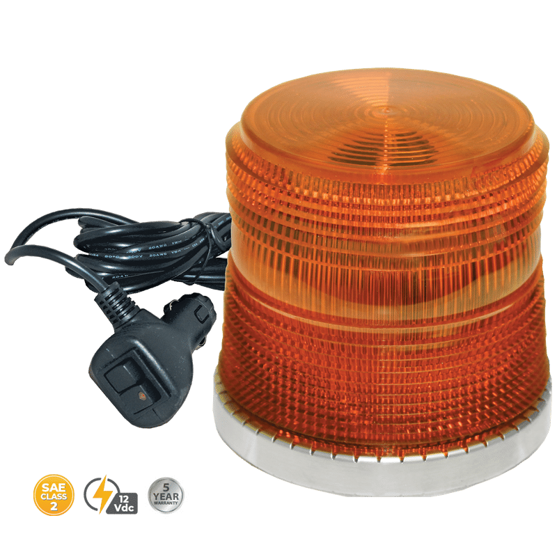 AMBER LOW PROFILE FLEET LED BEACON #200ZM-12V-A