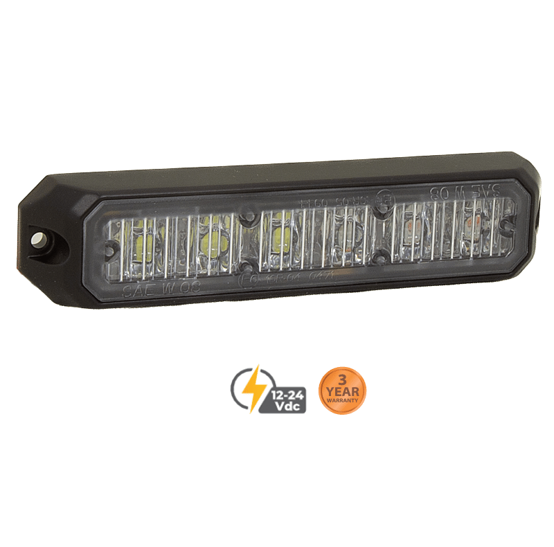 LOW PROFILE AMBER / BLUE 6 LED PERIMETER LIGHT SURFACE MOUNT #80087