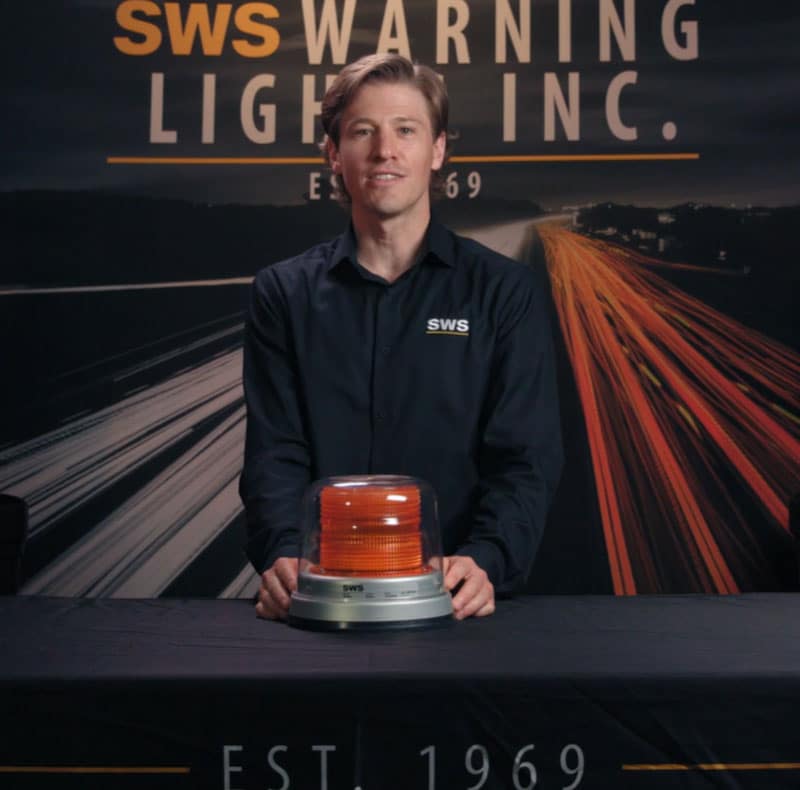 AMBER HIGH PROFILE FLEET LED BEACON PERMANENT MOUNT #200A-12V-A