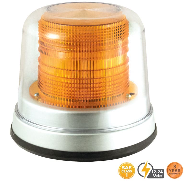 AMBER HIGH PROFILE SELECT LED BEACON PERMANENT MOUNT #210A-12V-A