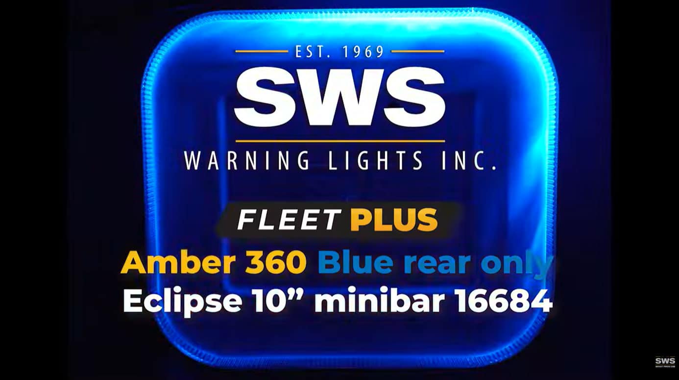 AMBER 360° BLUE REAR ONLY ECLIPSE FLEET PLUS 10″ LED MINI LIGHTBAR – PERMANENT MOUNT #16684