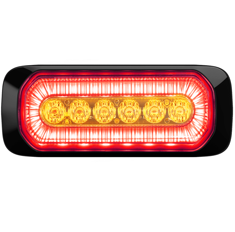 DUAL FUNCTION AMBER RED PERIMETER LIGHTS 6 LED WITH HALO 18 LED #83069